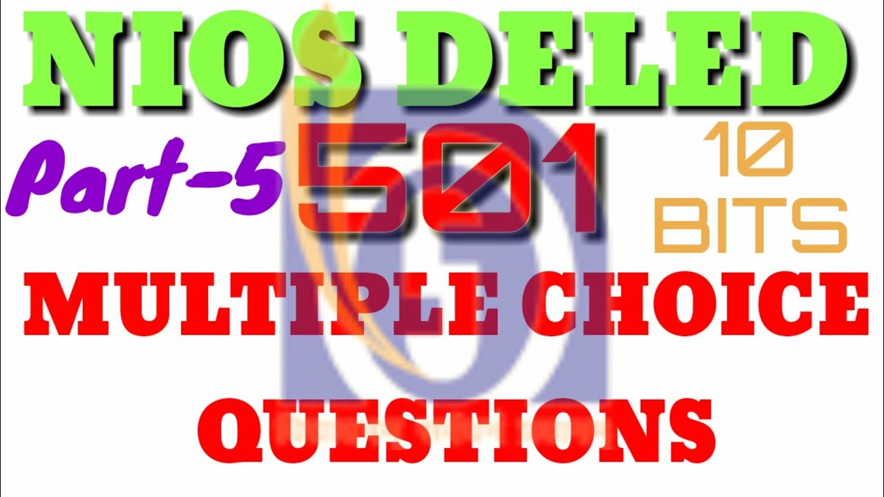 501-ELEMENTARY LEVEL EDUCATION IN INDIA (MCQS)part5 WISDOMKNOWLEDGE/ TELUGU NIOS