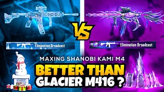 BEST M416 EVER??💯👌|MAXING SHANOBI KAMI M416| BGMI| GLACIER VS KAMI COMPARISON