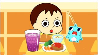 【サメニンと飲み物の冒険アニメ】アレルギーってなに？学校のサメニンジャー知育教育アニメ！