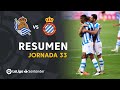 Resumen de Real Sociedad vs RCD Espanyol (2-1)