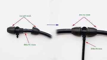 Hướng dẫn tách nhánh ống pe 6mm từ ống pe 10mm - Tưới Biển Vàng