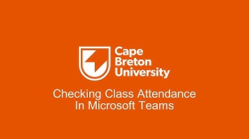 Checking Class Attendance in Microsoft Teams