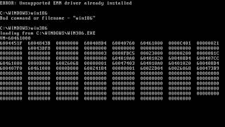 Windows 3.0 Debug Release 1.14 crashes screen (Unsupported EMM driver already installed error)