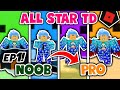 ALL STAR TOWER DEFENSE NOOB TO PRO EP1- Beating Namek| Roblox
