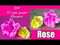 Crape paper flowers l diy rose