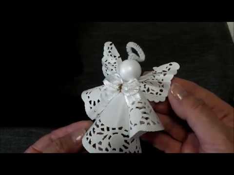 レースペーパー天使の作り方 Lace Paper Angel Youtube