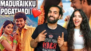 🇮🇳 REACTING TO MADURAIKKU POGHATHADI! 🤩| Azhagiya tamil magan | Thalapathy Vijay |Shriya (REACTION)