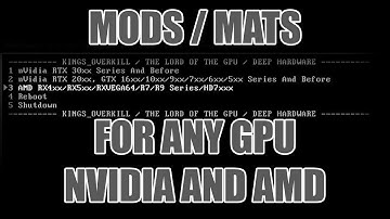 MODS / MATS 100% WORKING TOOL WITH RTX30 RTX20 GTX16/10/9/7/6/5 AMD RX 400/500/R7/R9/RX Vega GPU