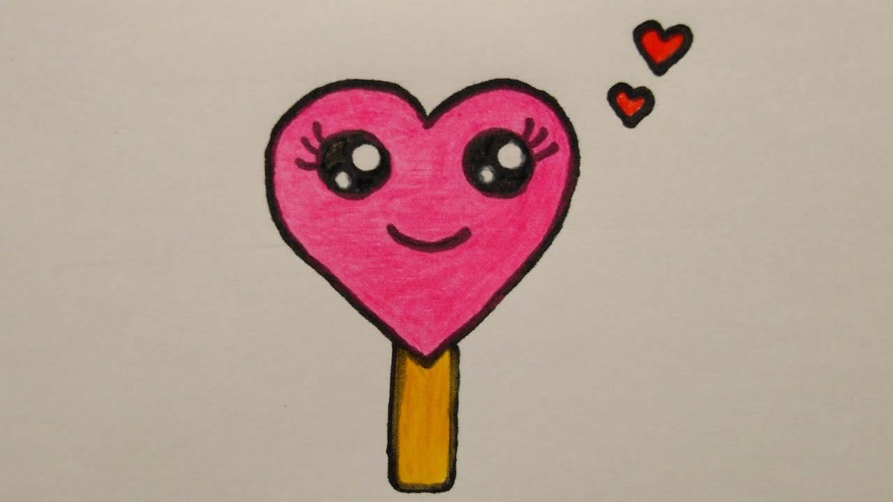 สอน​วาดรูป​ไอติม​สื่อรักวัน​วาเลนไทน์​| Draw​ing​ a​ Cute​ Valentines​ Ice​ Cream​| My​ Sky​ Channel