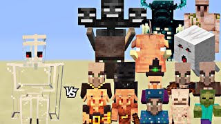 The Minecraft all mobs vs glass golem fight #minecraft #viral