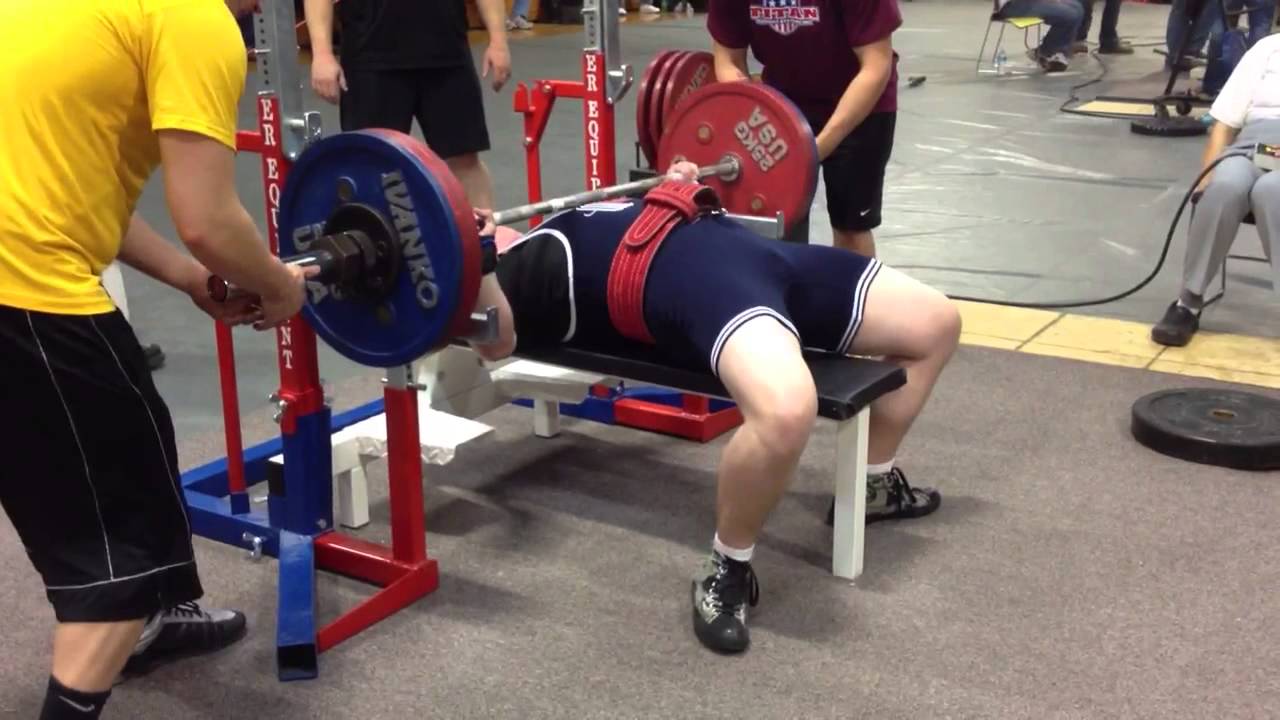 375 Pound Bench at age 16 - YouTube