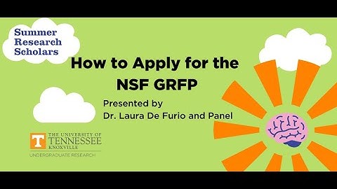 How to Apply for the NSF GRFP