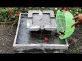Diy   cement craft ideas   a great combination of small fish ponds and fountains