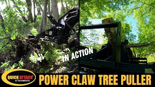 The Power Claw Tree Puller in action