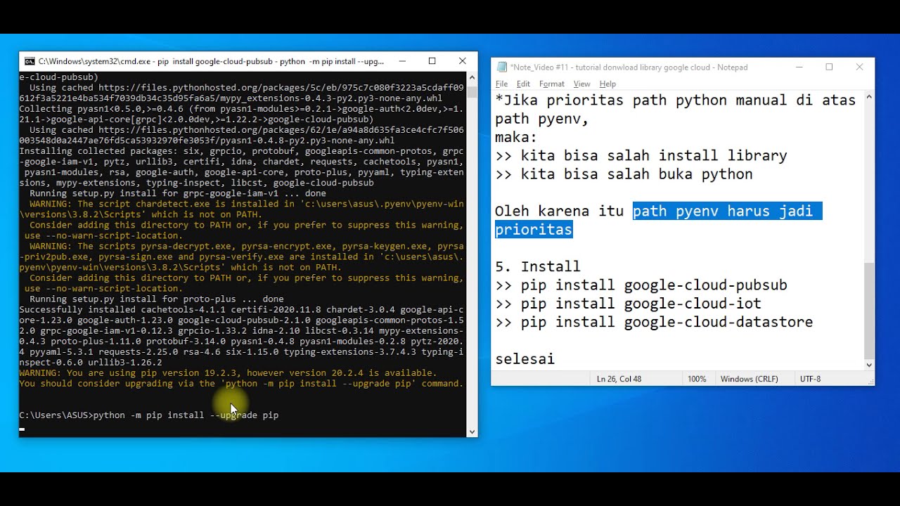 Google Cloud: Download Library Google Cloud memakai pyenv - YouTube