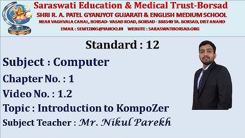 STD 12 COMPUTER CHAP 1  VIDEO 1.2