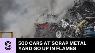 'Insane' fire at scrap metal yard in Christchurch, New Zealand | Stuff.co.nz