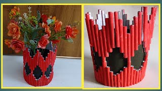 Make This waste paper flower pot / make the waste paper craft / AHB Craft /