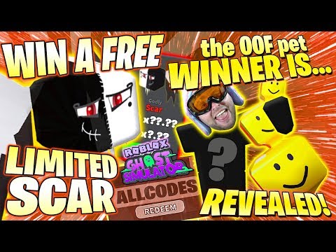 Free Scar Pet Giveaway Limited Oof Winner All Codes 2019 Roblox Ghost Simulator Update 12 Youtube - oof run beta roblox