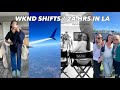 Wknd vlog  2 night shifts  fly to la with me for 24 hours with figs