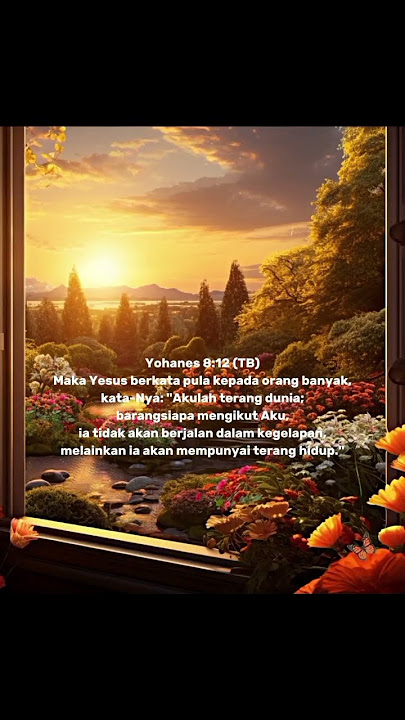 Ikuti Yesus, terang hidupmu #Yohanes812 #TerangDunia #OurDailyBread #YesusTerangku
