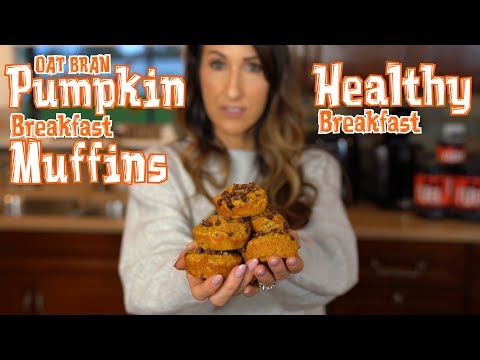 Pumpkin Oat Bran Breakfast Muffins - Thanksgiving Healthy Treat