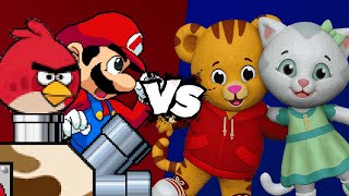 MUGEN Battle - Mario/Angry Birds Tank vs Daniel Tiger/Katerina Kittycat