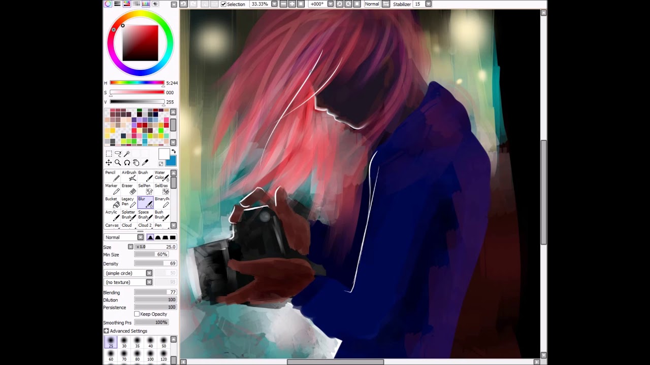 【Paint tool SAI】Capturing The Perfect Photo Speed Paint YouTube
