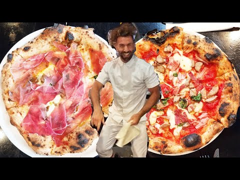 Neapolitan pizzas: margherita, capricciosa, and potato and sausage, from the video