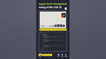 🚀 Create a smooth Apple-style Dock Navigation using just HTML & CSS! No JavaScript needed. ✨