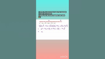 Subtracting Polynomials Made Easy! Learn the step-by-step process. #Mathematics #Polynomials #maths