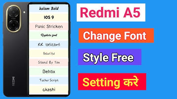 How To Change Font Style REDMI A5 How To Download Font Style REDMI A5 font style change  Font Style