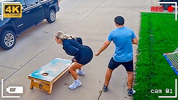 Caught in 4K! Funniest Security Camera Fails #4