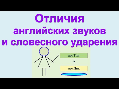 Принципиальные отличия английских звуков и английского словесного ударения