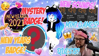 NEW MYSTERY BADGE! MINI GAMES? QUESTS? NEW YEARS TEA 2021! I Roblox: Royale High