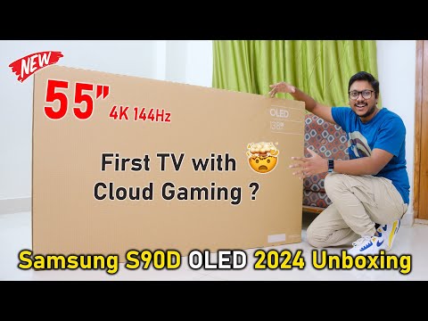 King of All TVs 2024..? Samsung S90D 55 4K OLED TV First Unboxing in India 🔥