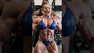 American Fitness Woman Heavy Squats Strength & Power Motivation Viral Gym Girl