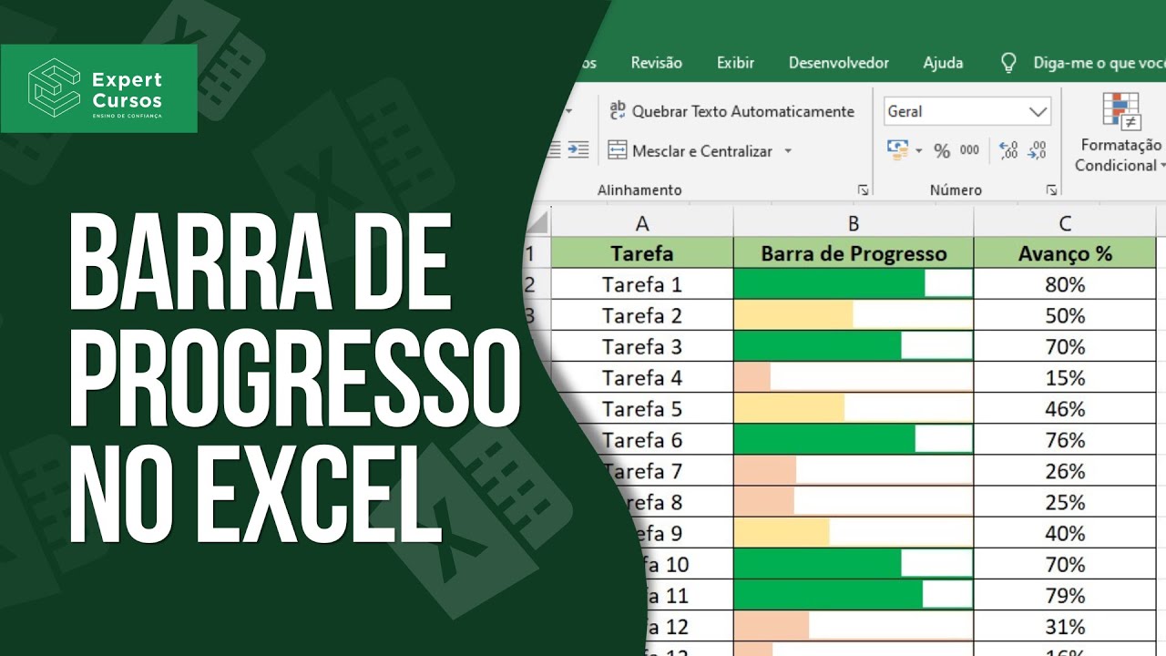 Barras de Progresso com Avanço no Excel