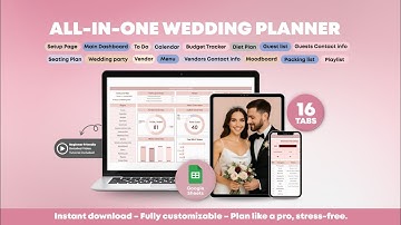 How to Use the Ultimate Wedding Planner in Google Sheets | Setup, Budget, Seating & More!