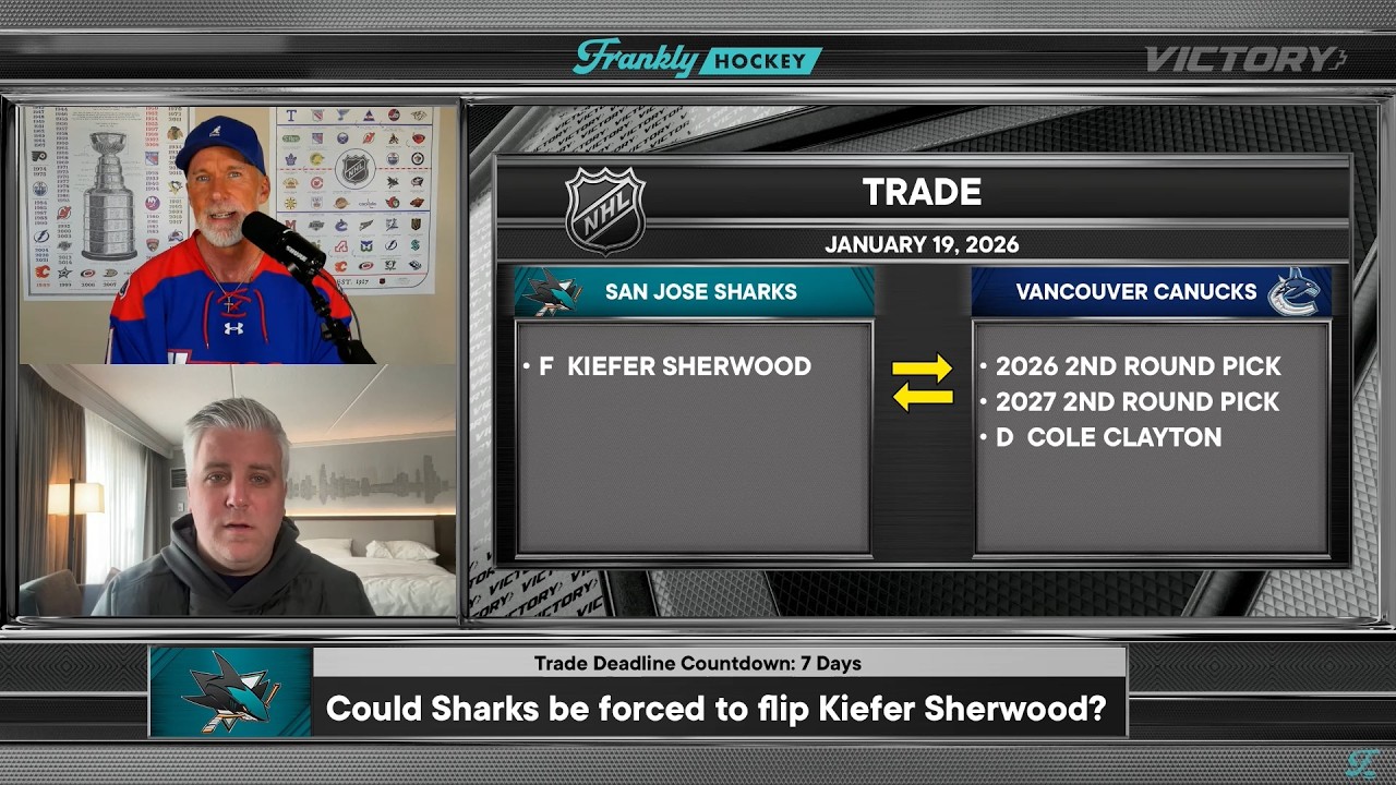 NHL Trade Deadline Countdown: Could Sharks flip Kiefer Sherwood? | Frankly Hockey