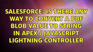 Is there any way to convert a PDF blob value to string in Apex / Javascript lightning controller