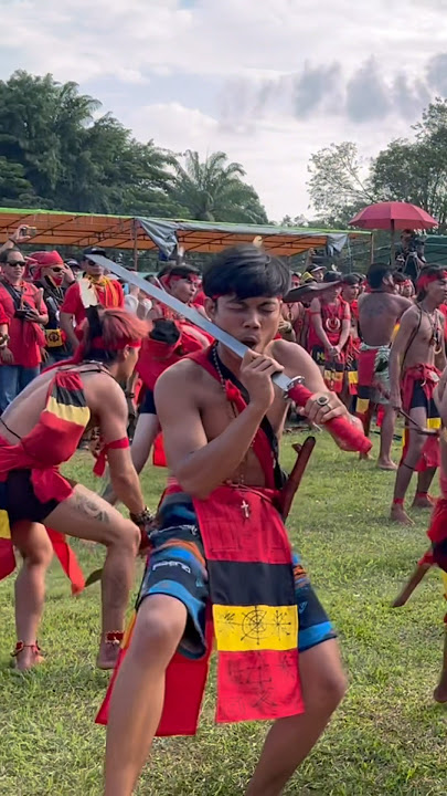 Roh Leluhur Merasuk Pasukan Merah Dayak #shots #dayak #pasukanmerah