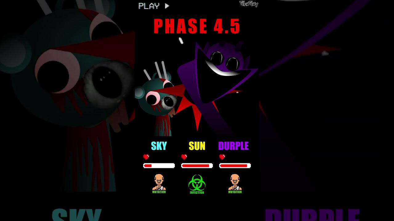 HP Bar Sky Sun Durple In 0 5 9 Phases Sprunki Incredibox