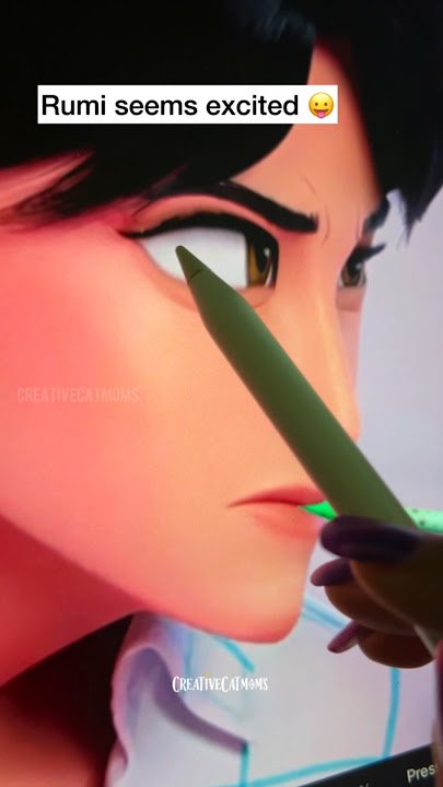 Jinu and Rumi on a Game Show!🤫 #shorts #art #kpopdemonhunters