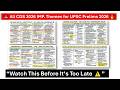 🚨 All CDS 2026 IMP. Themes for UPSC Prelims 2026 🔥 #ias #upsc #pre2026