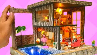 DIY MINIATURE Mansion Dreamhouse Dollhouse Design #7