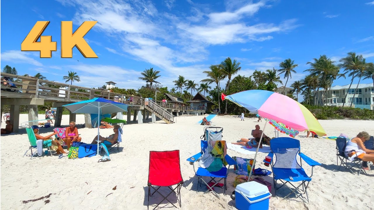 Walking Naples Beach Near the Naples Pier, Naples Florida, March 2023
