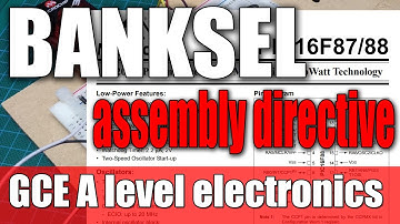 Using BANKSEL assembly directive to select data memory bank