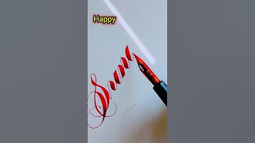 Happy sunday cursive writing 🖋️ modern Calligraphy writing ✒️#art #calligraphy #shorts #ytshorts