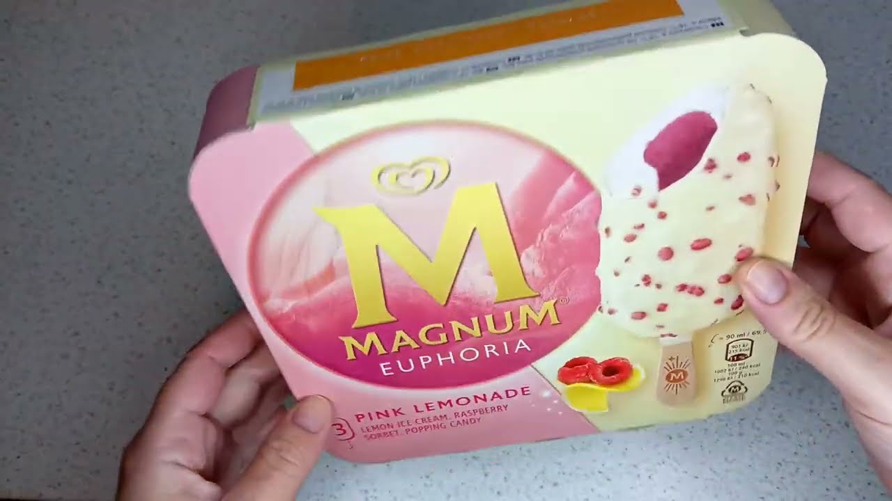 ASSAGGIO NUOVO GELATO MAGNUM EUPHORIA LIMONE E LAMPONE NOVITÀ TASTE TEST ICECREAM LEMON RASPBERRY